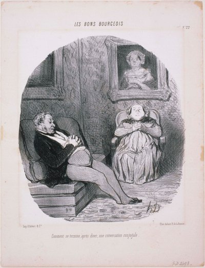 The Good Bourgeois - How a Conjugal Conversation Ends by Honoré Daumier